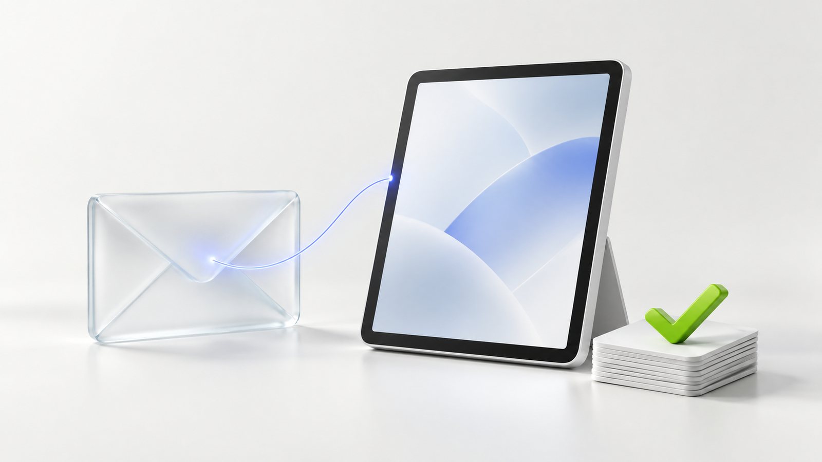 Porcelanowy tablet do wideorozmów, szklana koperta i karty zadań - przegląd AI 13 października 2026